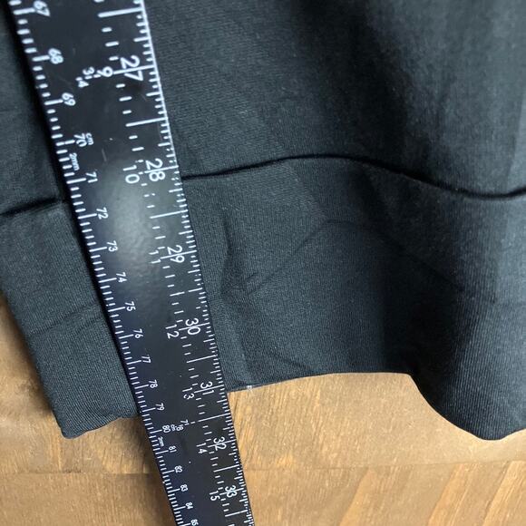 Express Womens Pants Black Mid Rise Cuffed Flared Leg Stretch 9/10 Regular - Picture 8 of 12